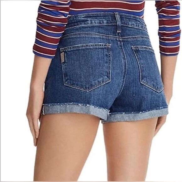Paige Jimmy Jimmy Distressed Cuffed Denim Short Size 27 - Picture 2 of 15